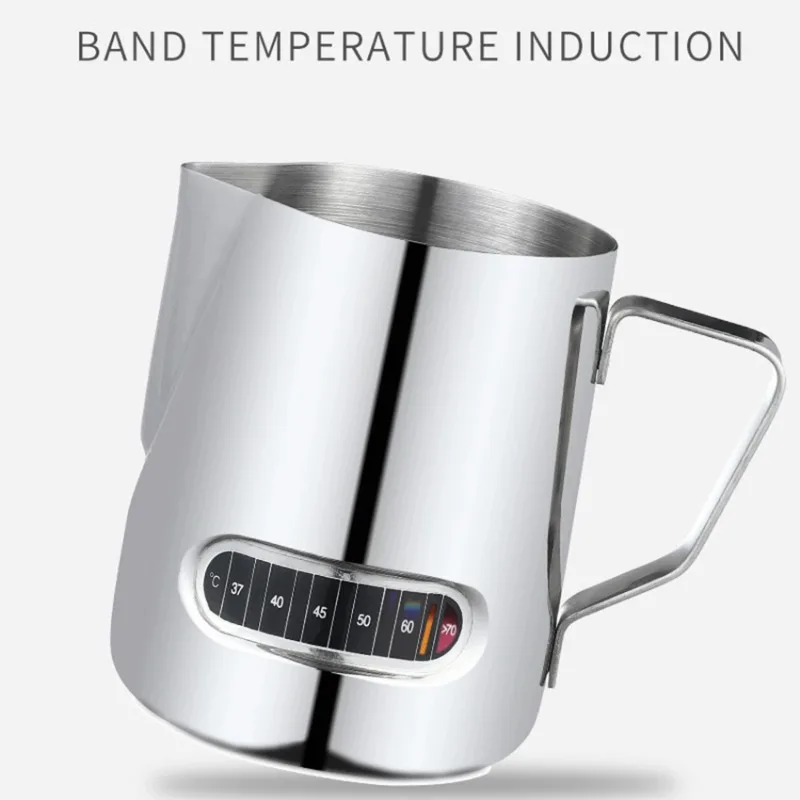 Milk Steaming Pitcher - 350mL Stainless Steel Milk Frothing Pitcher