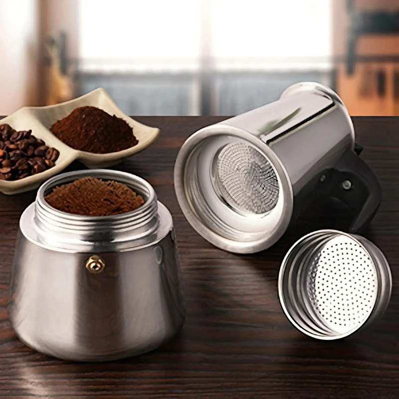 6 Cup Mocha Pot Stainless Stee - огляд і ціна Coffee Equipment Wdt