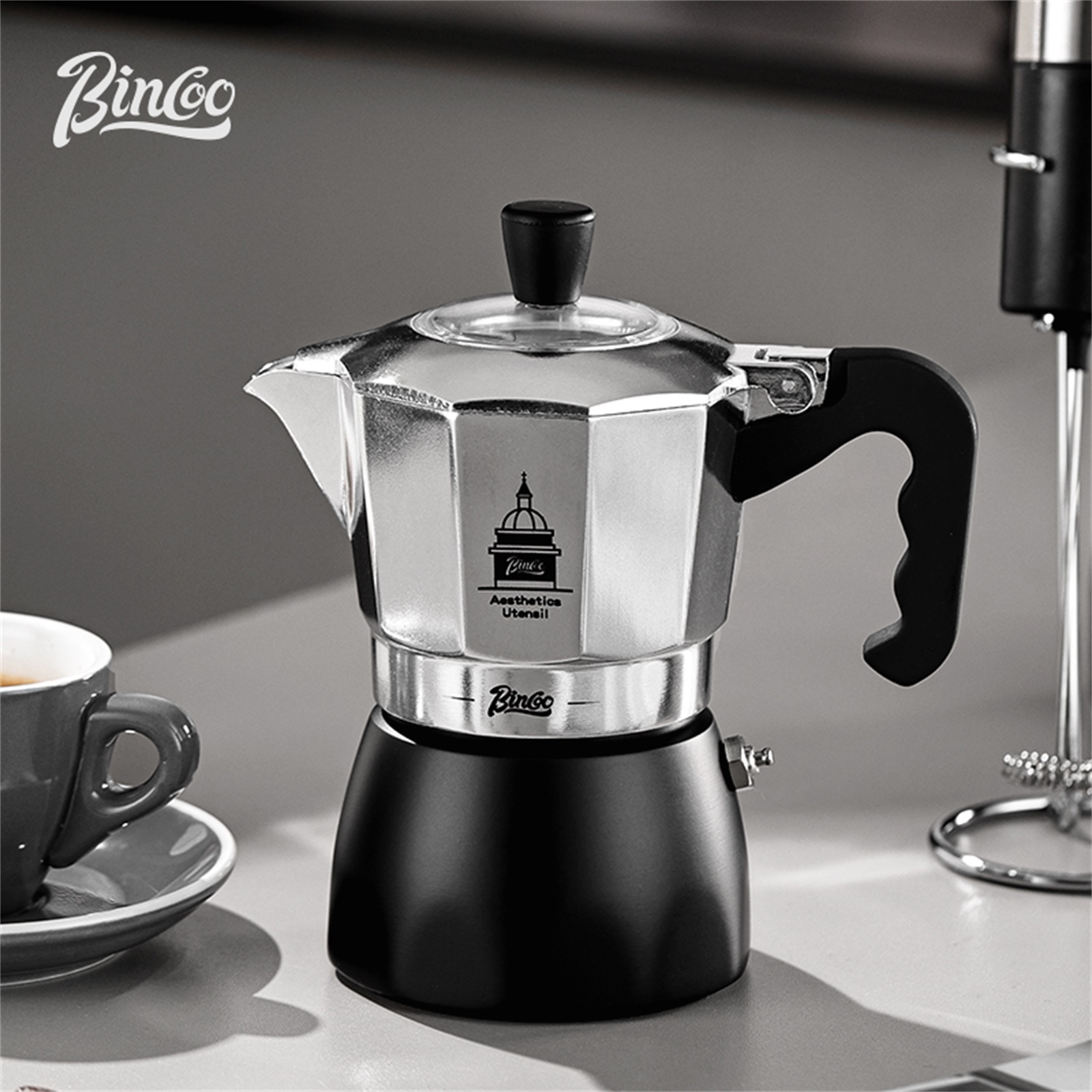 BINCOO Double Valve Moka Pot，E - огляд і ціна Coffee Equipment Set