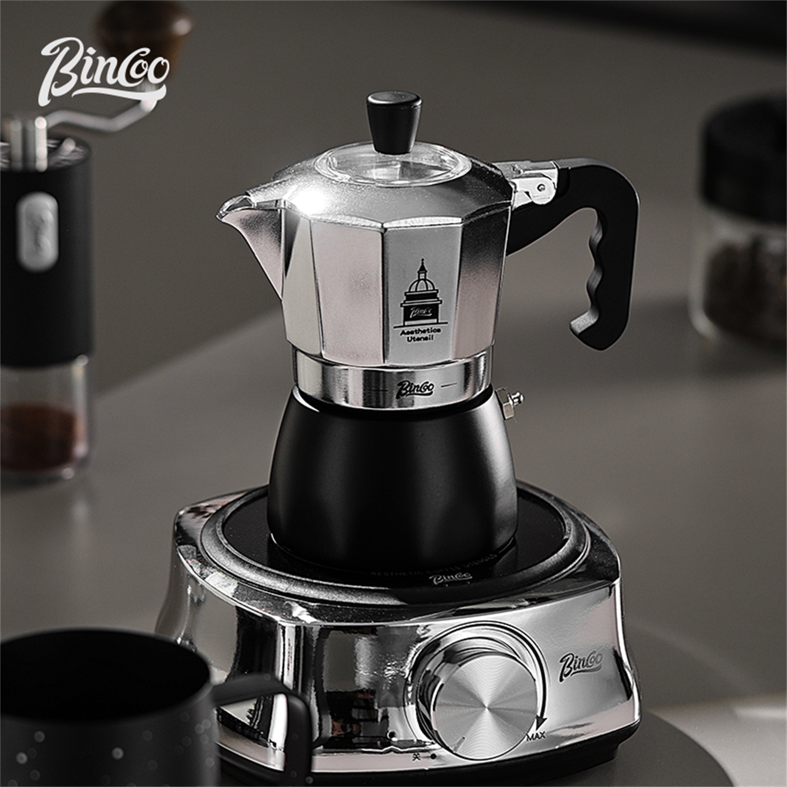 BINCOO Double Valve Moka Pot，E - огляд і ціна Coffee Equipment Set