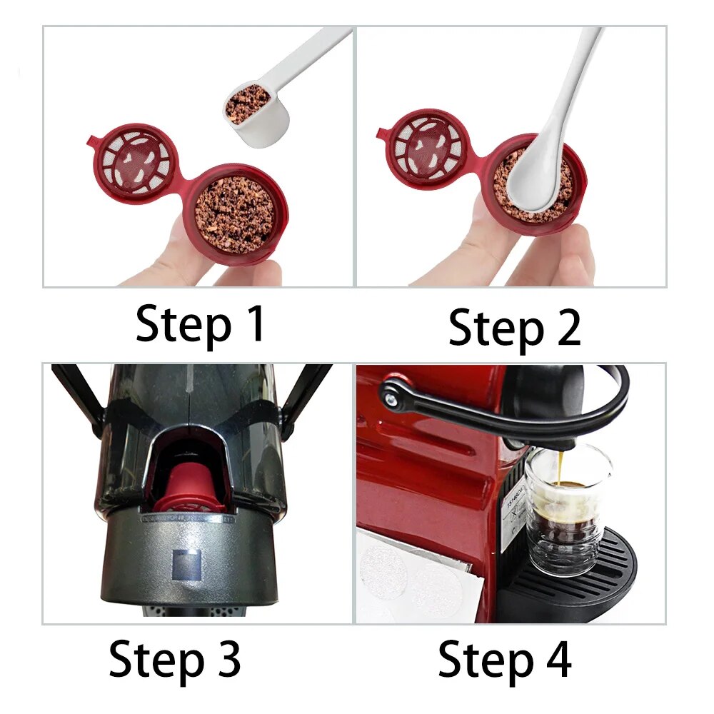 4 Pieces Reusable Coffee Capsu - огляд і ціна Coffee Equipment Set