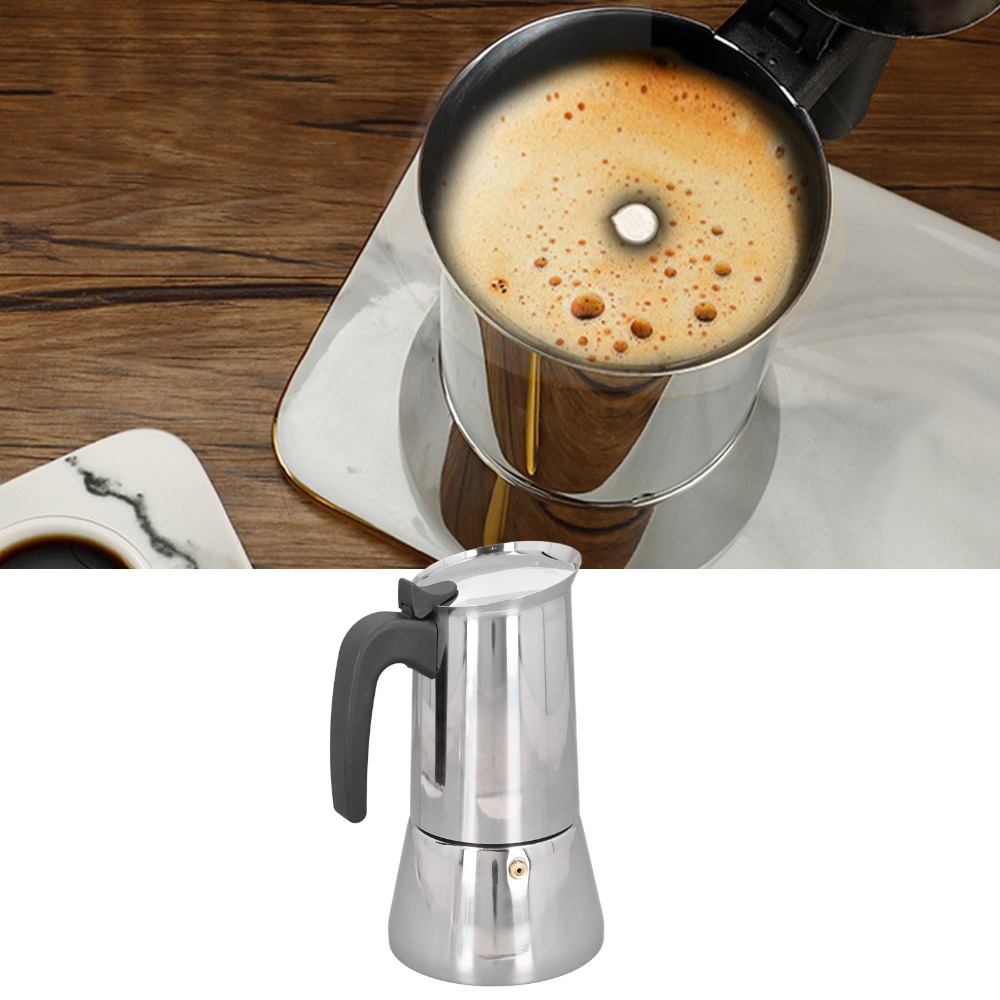 Stainless Steel Moka Pot Large - огляд і ціна Coffee Equipment Wdt